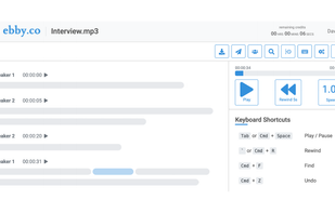 Advanced online editor with an integrated media player to quickly and easily review and make adjustments to your transcript
