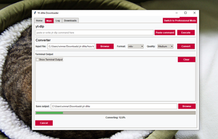 converter and direct paste of yt-dlp command