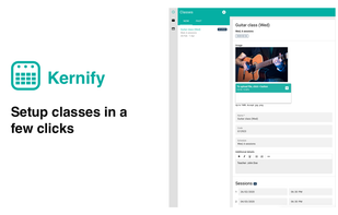 Setup classes in a few clicks