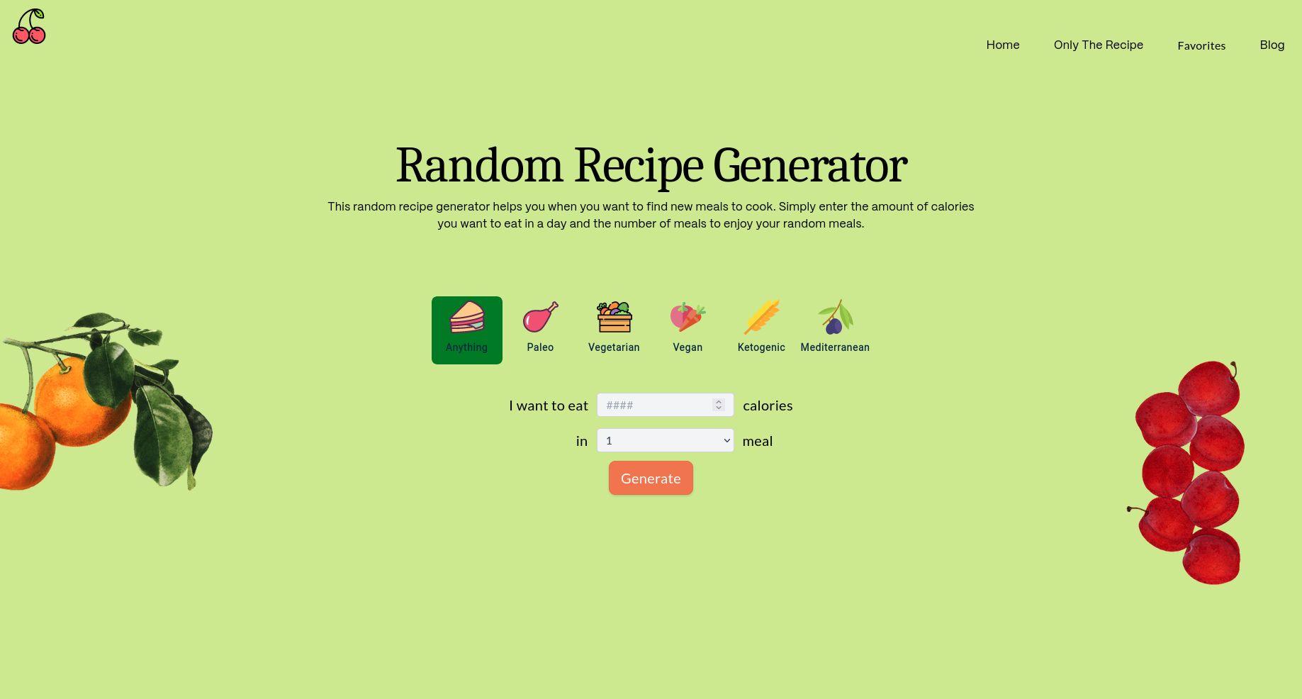 Random Recipe Generator Alternatives and Similar Sites & Apps