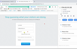 Inspectlet screenshot 1