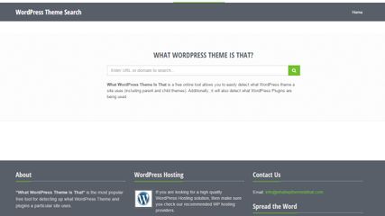What Wordpress Theme Is That? screenshot 1