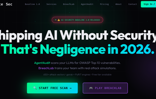 AgentAudit overview – AI security testing for LLM applications.