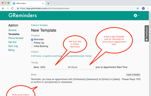 Customize your Reminder Templates