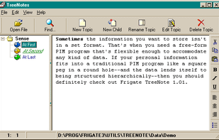 TreeNotes screenshot 1