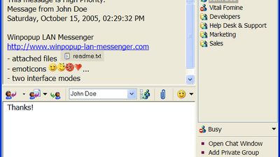 Winpopup LAN Messenger screenshot 1