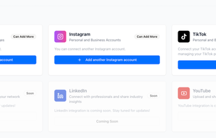 Account connections view
