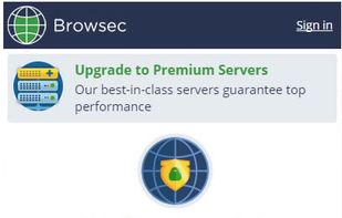 Browsec screenshot 1
