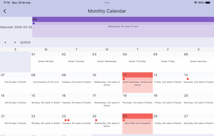 Liturgy Calendar screenshot 1