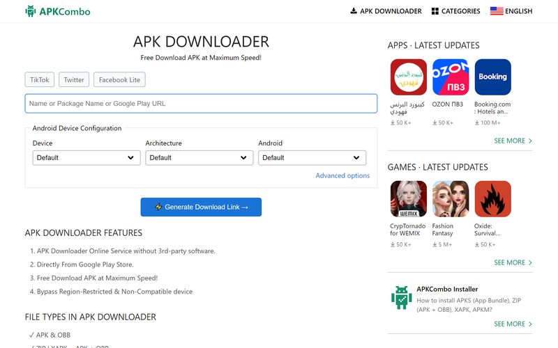 Download do APK de Guide ApkCombo APK para Android