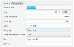 Eqonomize! screenshot 1