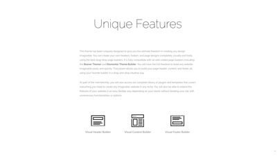 Shows how the PicoSpace theme supports page and theme builders.
