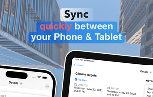 Smooth Note Editing and iCloud Sync

Keep your notes up to date with simple adjustments, and sync your changes across devices using iCloud.