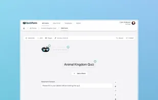 Form builder, where you can build and customise your own forms, surveys, questionnaires, and polls, using a variety of question blocks.