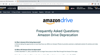 Amazon Drive cloud storage service shutting down December 31st, 2023 image