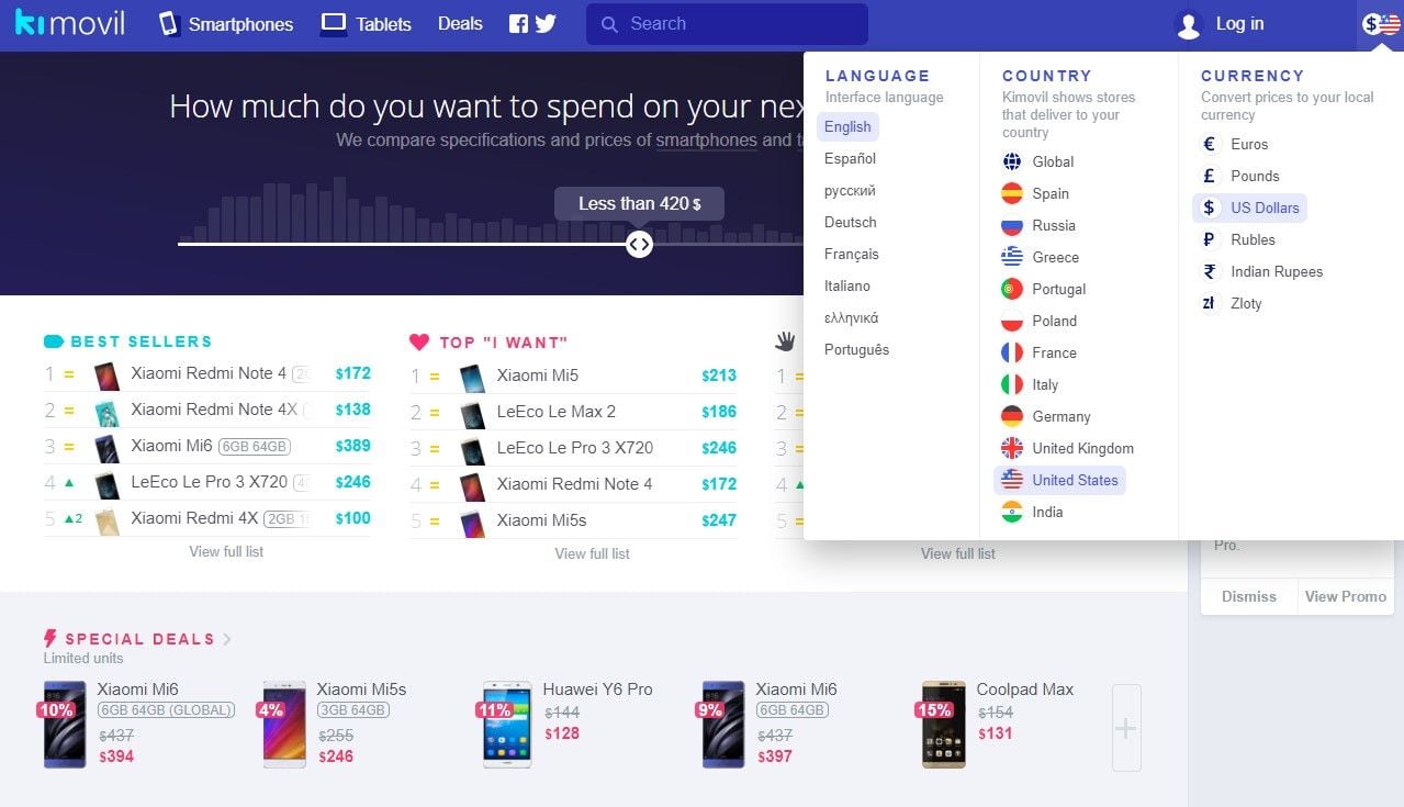 kimovil comparison