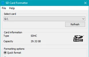 SD Card Formatter screenshot 1