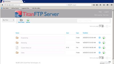 Titan FTP Server screenshot 1