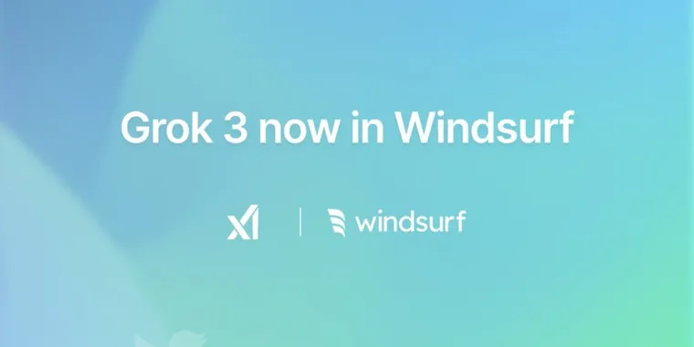 Grok-3 and Grok-3-mini now available in Windsurf image