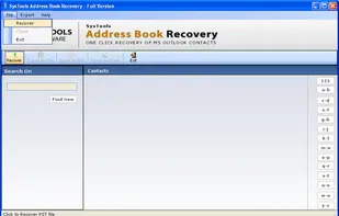 Click on “Recover” button on the top-left corner and begin the recovery of Address Book.