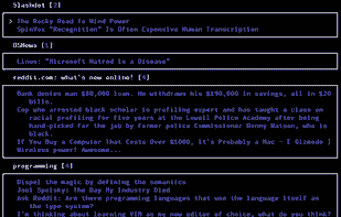A typical session using the show_unread filter