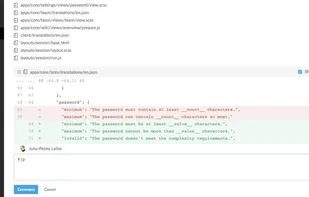 Deveo code review line commenting