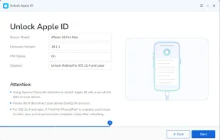 Syncios Passcode Unlocker screenshot 1