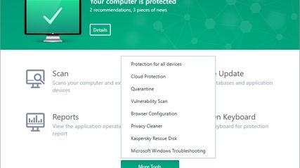 Kaspersky Antivirus - More tools