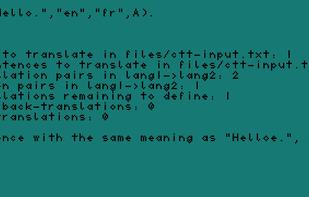 The Cultural Translation Tool in the Mac terminal.
