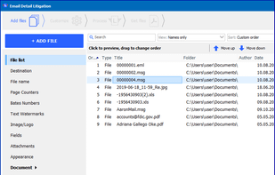Main screen with File List.