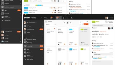 Manage tasks with kanban boards, to-do list and customisable task views. Track progress.