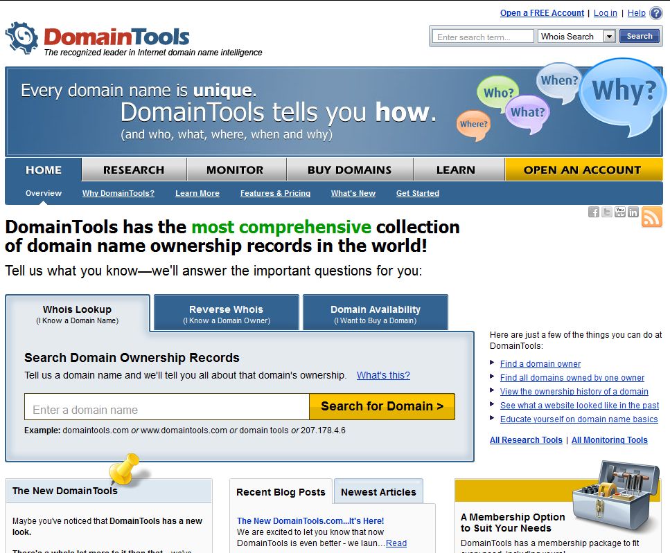 Search IP Whois Records and IP Blocks - DomainTools