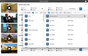 choose formats and convert videos