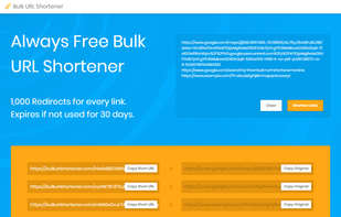 Bulk URL Shortener screenshot 1