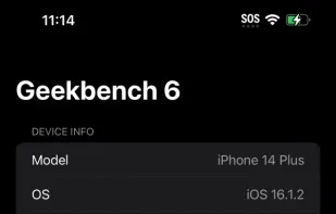 Geekbench screenshot 1