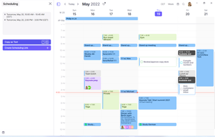 Create scheduling links to share availability, right from the Morgen calendar