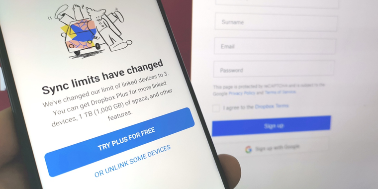 Free Dropbox users are now limited to 3 linked devices