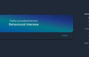 Practice interviews, to start an interview session, which could be used to familiarise with how interview are conducted,