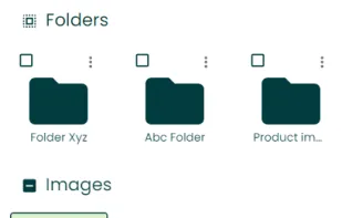Image grid view with folders