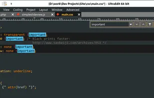 UltraEdit's text editing features make editing lists and columns an intuitive experience, not the exercise in tedium it used to be. With features like multi-caret editing, column/block editing and multi-select, it's a simple text editor when you want it to be, and a multi-cursor power editor when you need it to be.