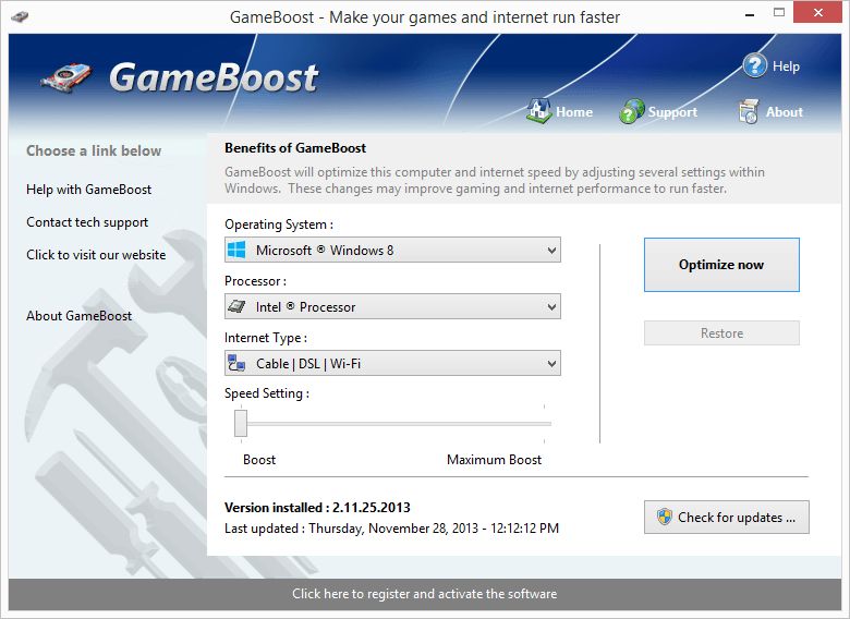 GameLibBooster Game Optimizer: optimize your PC for gaming