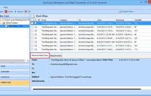 SysTools Windows Live Mail Converter screenshot 1