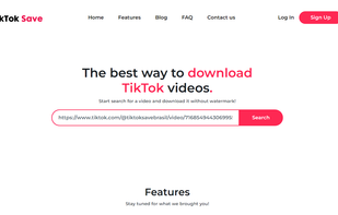 Homepage maded to easy download tiktok videos.