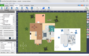 DreamPlan Home Design and Landscape Software Furniture Top View