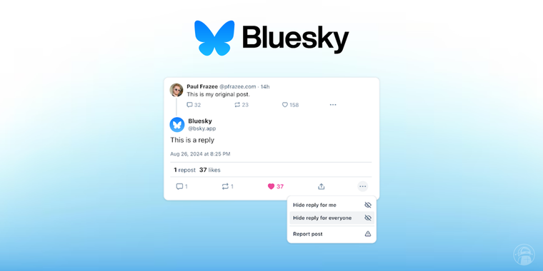 Bluesky introduces new 'Anti-Toxic' features including reply hiding & notification filters image