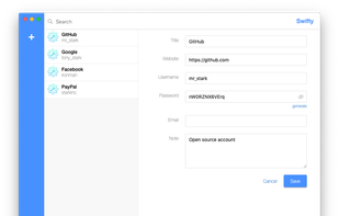 Swifty - Password Manager screenshot 1