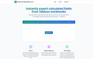 Homepage of ExportCalculatedFields
