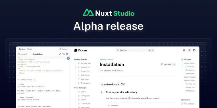 Nuxt Studio debuts in alpha for in-production website editing with GitHub integration