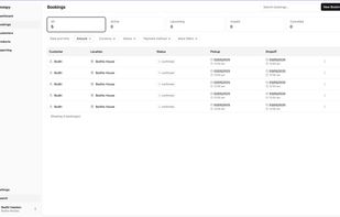 Bookings List