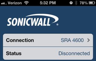 SonicWall Mobile Connect screenshot 1